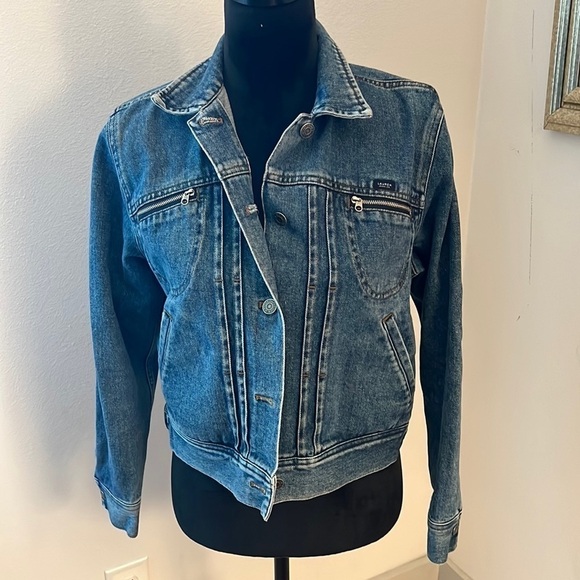 Lauren Jeans Co. by Ralph Lauren denim jean jacket Sz P/S - Picture 1 of 9